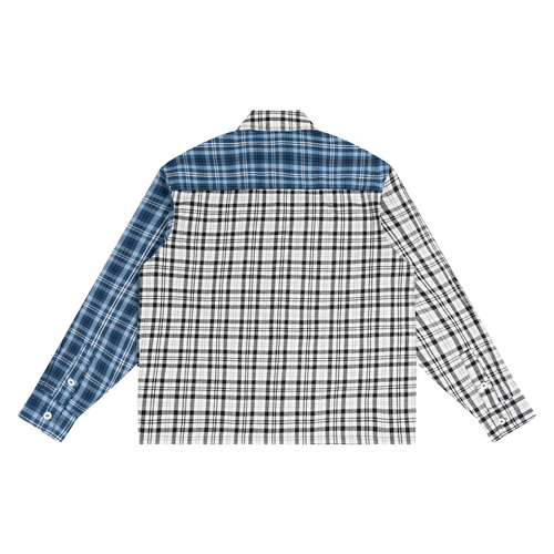 BX  Plaid Color Block Shirt