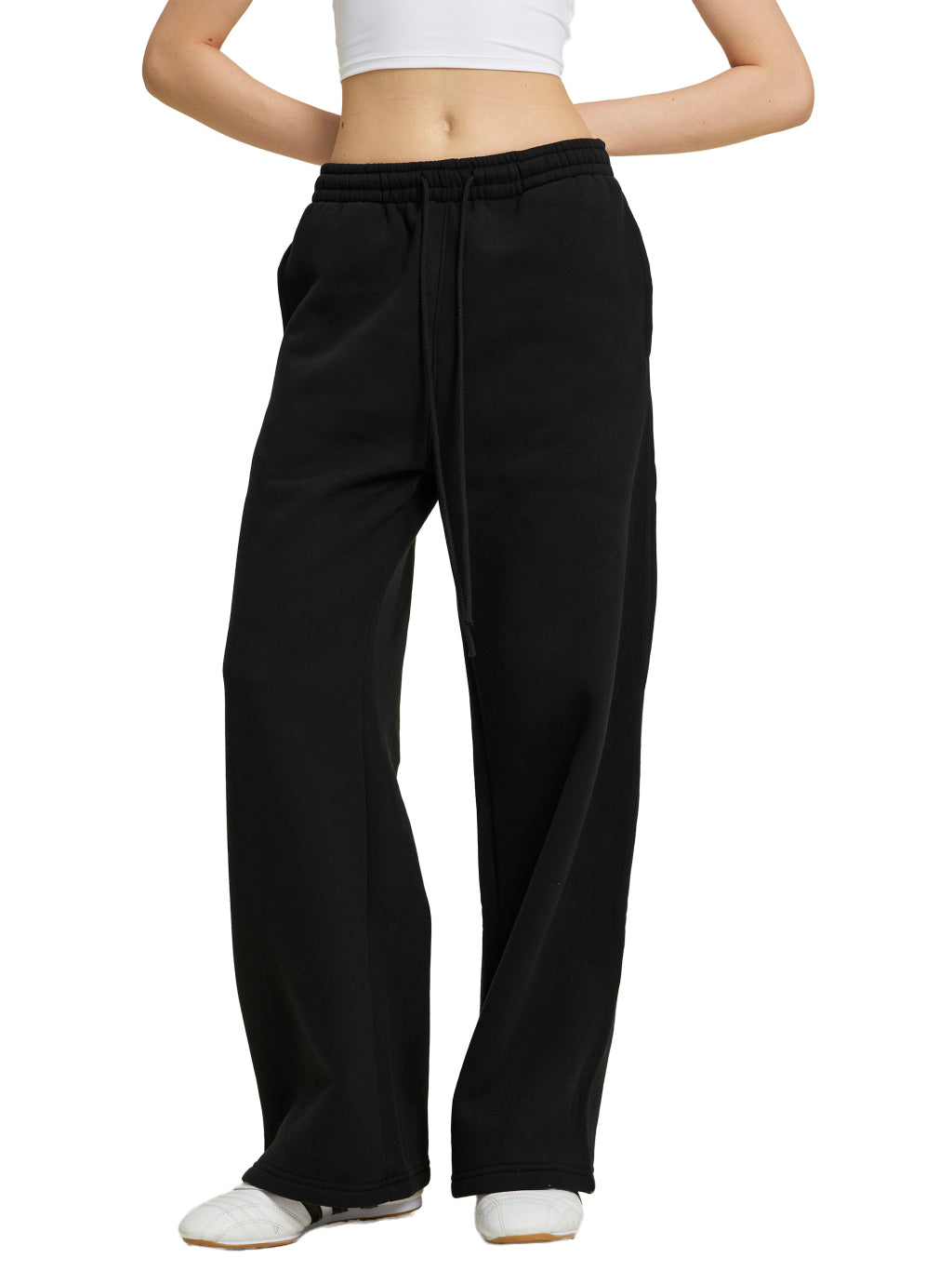 BX Fleece Drawstring Straight-Leg Sweatpants
