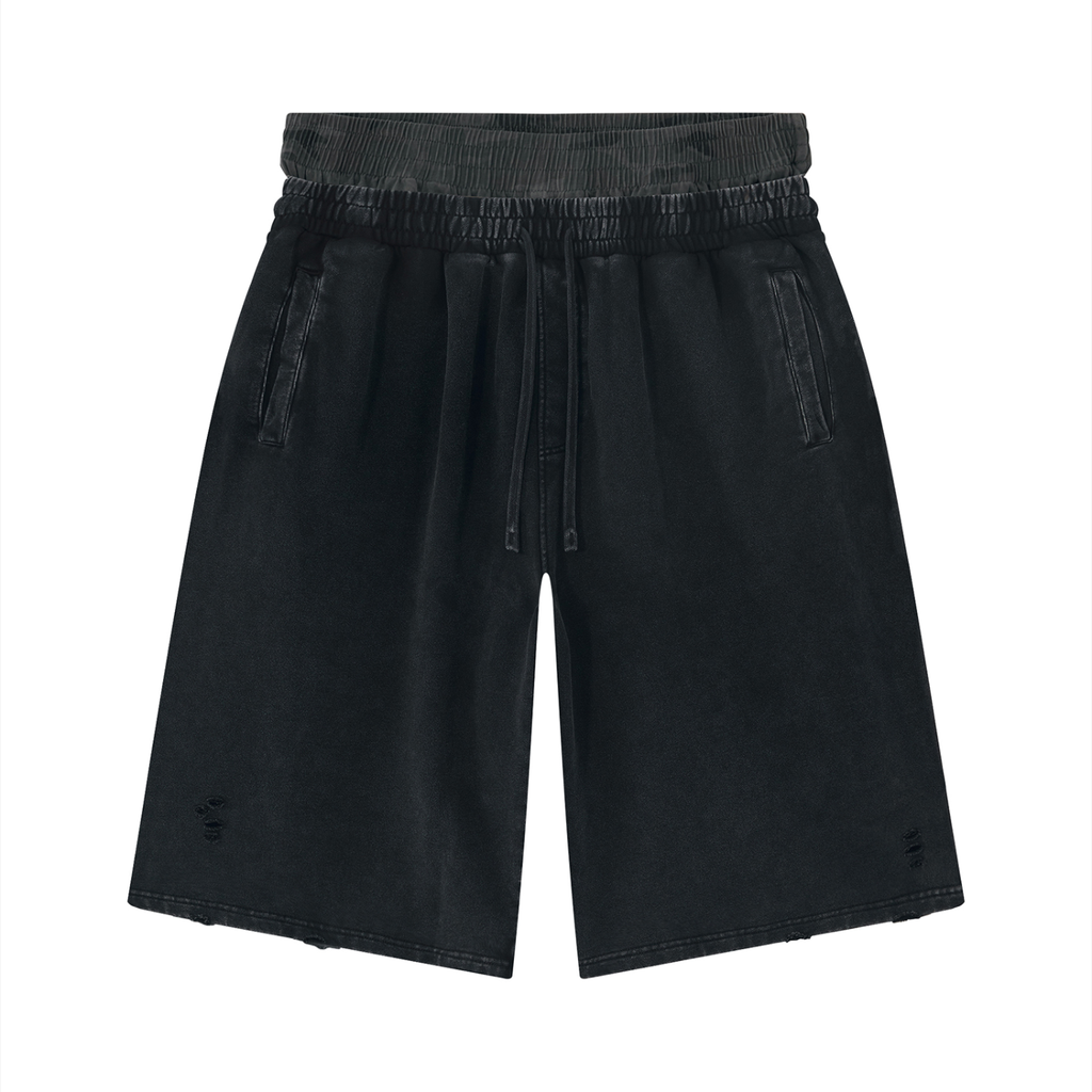 BX “Distressed” Wide Leg Shorts