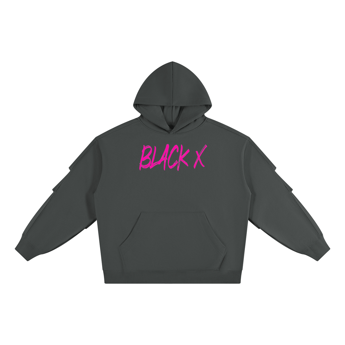 BX “Graffiti” Ruched Sleeves Hoodie