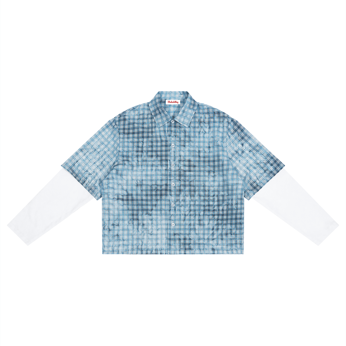 BX Vintage Wash Plaid Short Sleeve Shirt