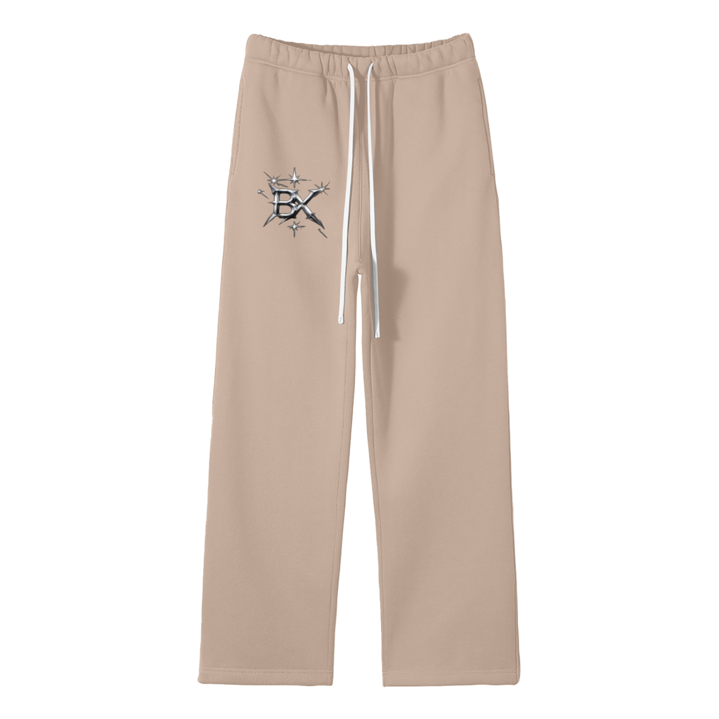 BX  Solid Color Fleece Straight Leg Pants
