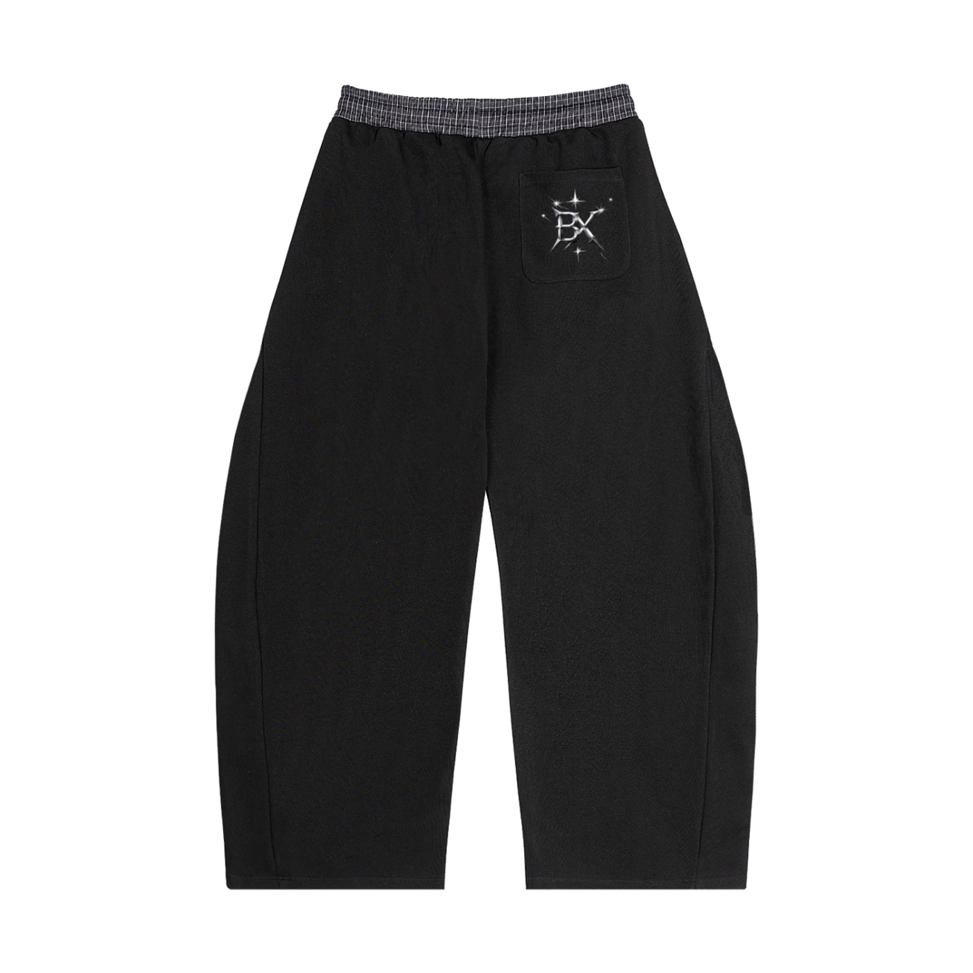 BX Plaid Waistband Barrel Sweatpants