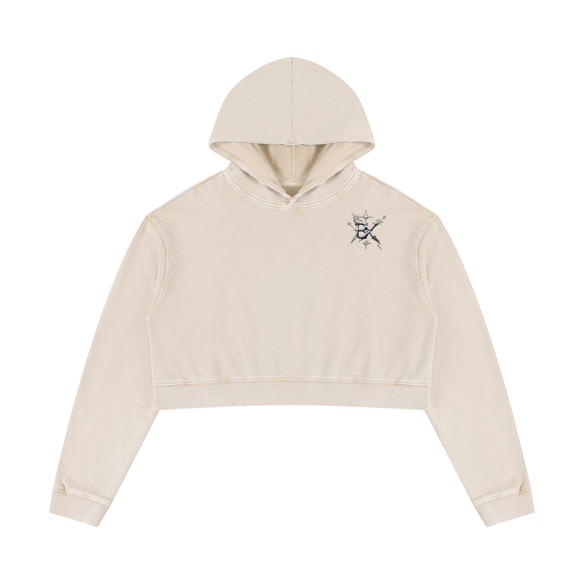 BX Mineral Washed Crop Hoodie