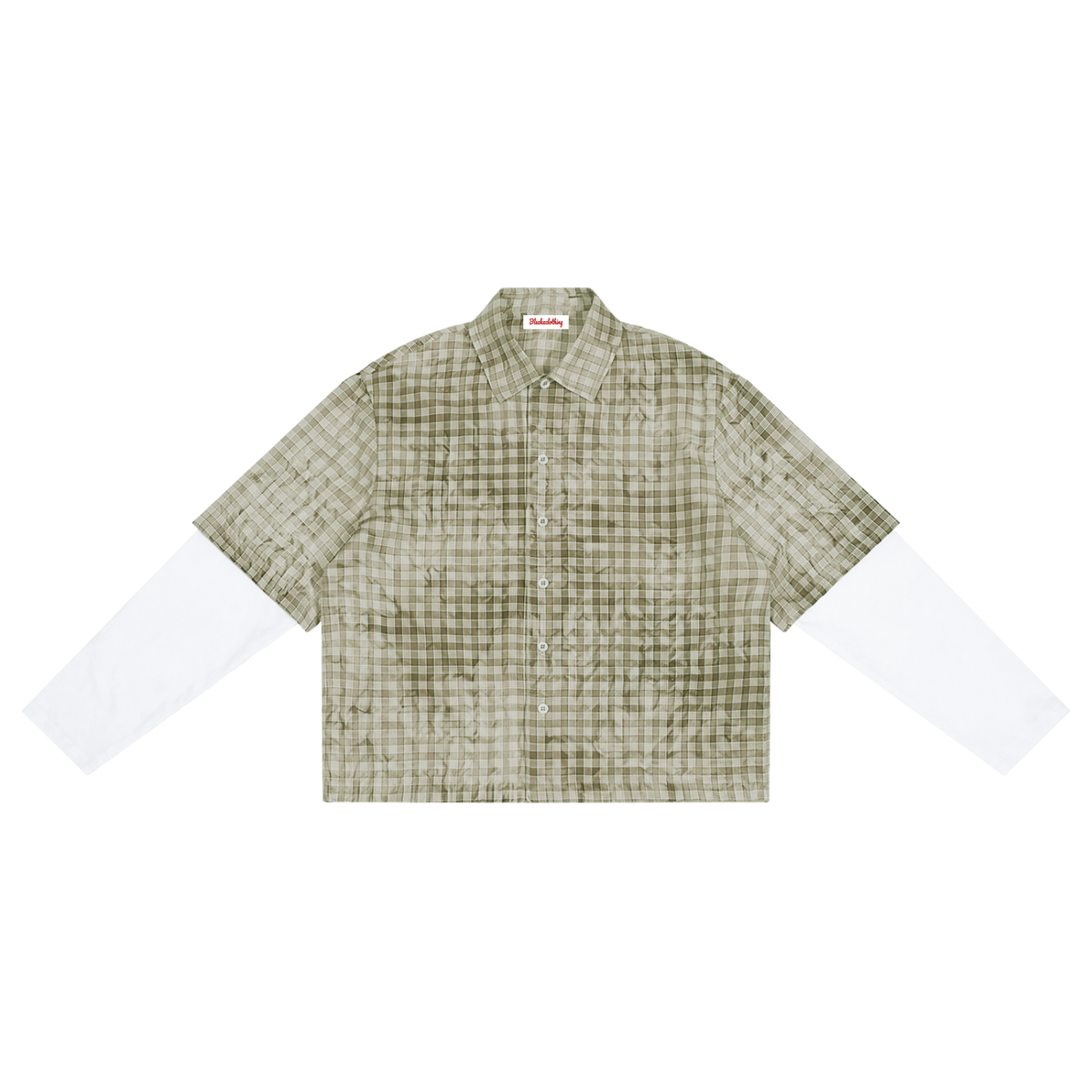 BX Vintage Wash Plaid Short Sleeve Shirt
