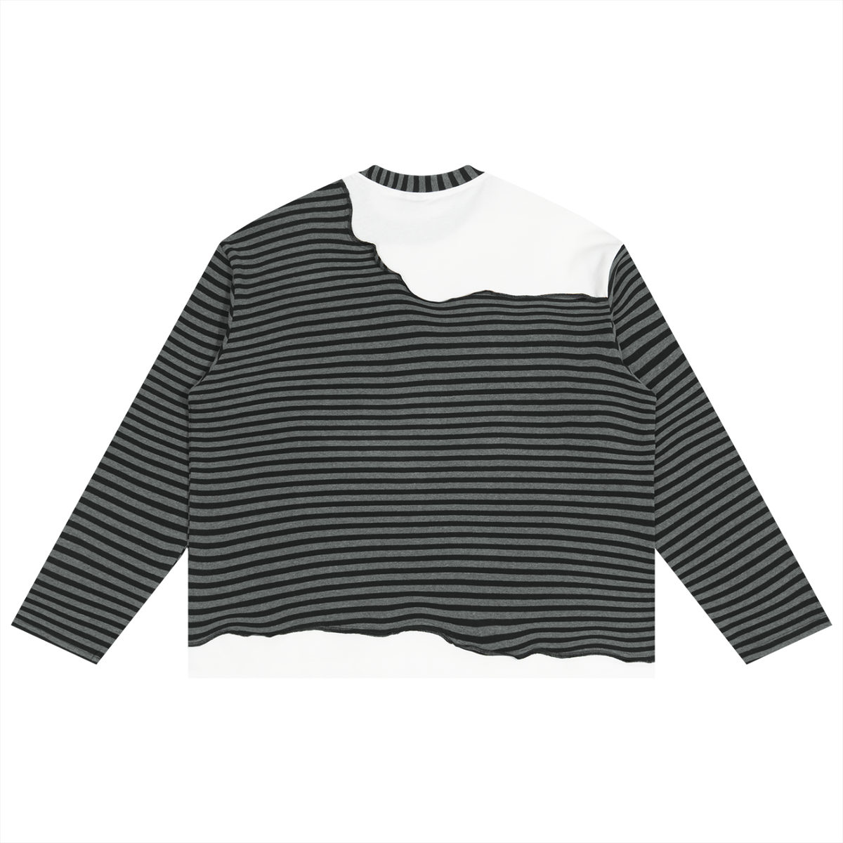BX Striped Panel Boxy Long Sleeve T-Shirt