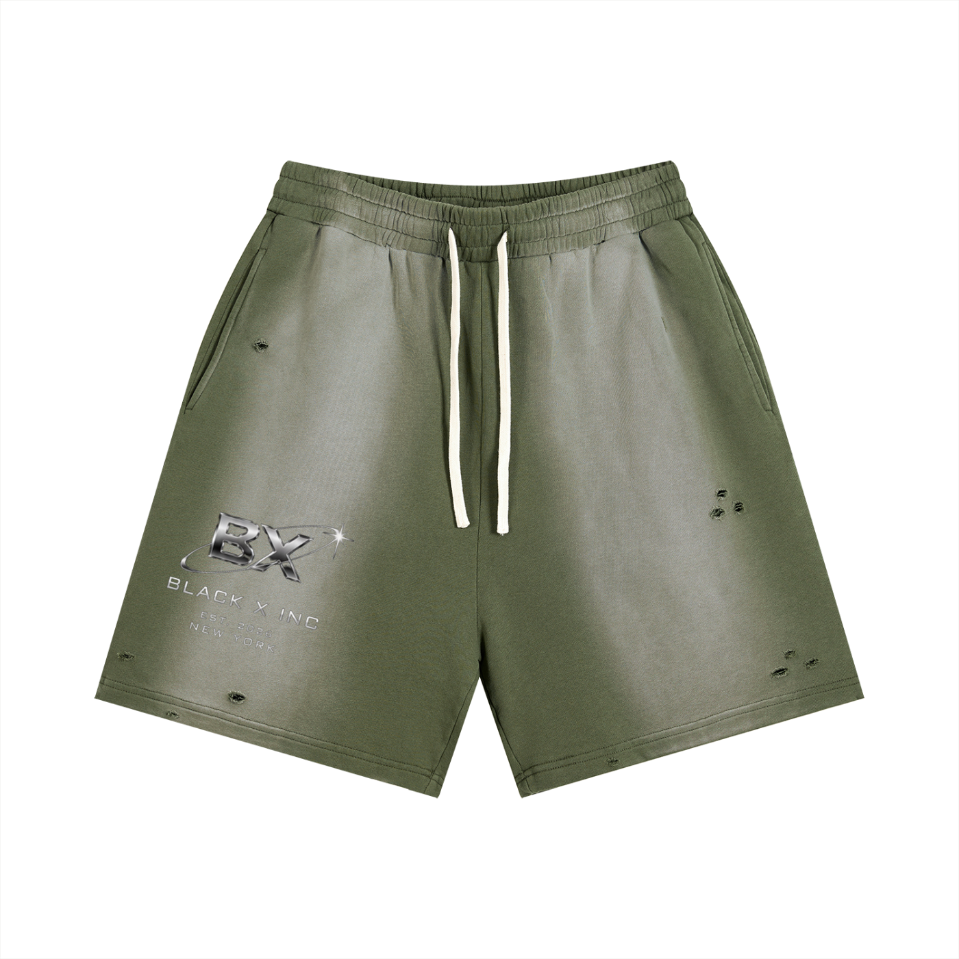BX Sun Faded Distressed Shorts