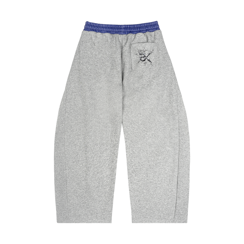 BX Plaid Waistband Barrel Sweatpants