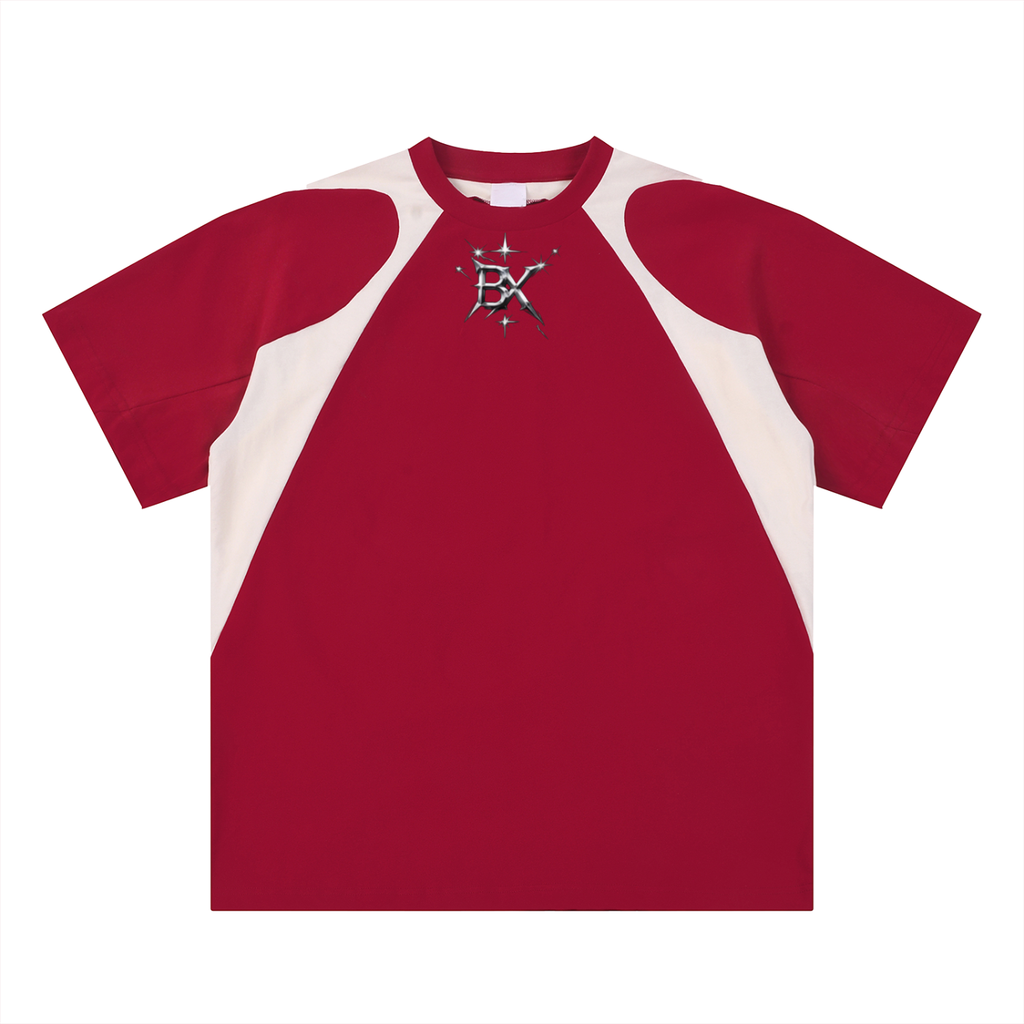 BX Contrast Panel Cotton T-Shirt