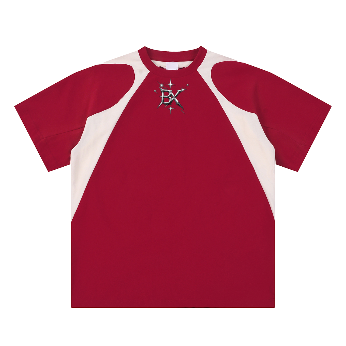 BX Contrast Panel Cotton T-Shirt