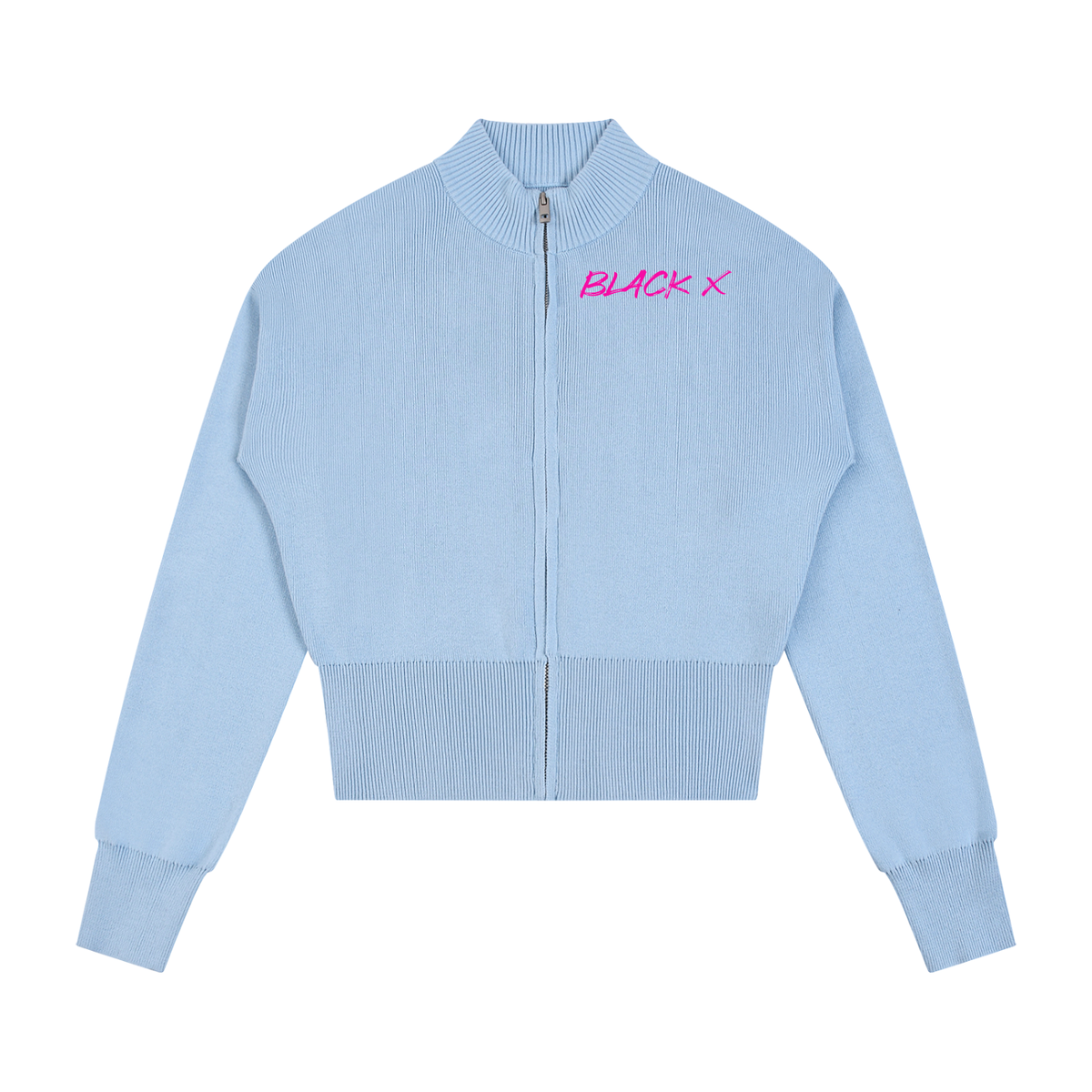 BX Mock Neck Zip Up Cardigan