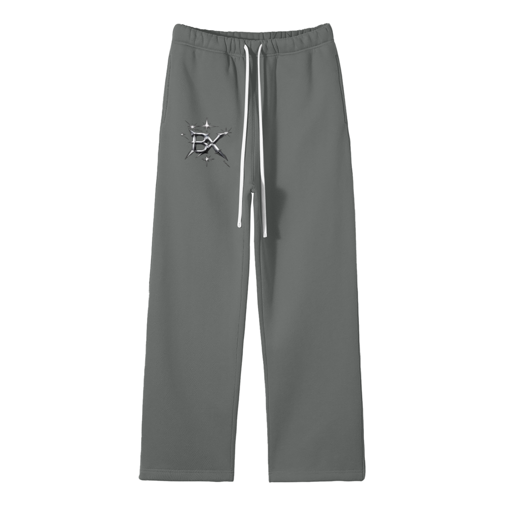 BX  Solid Color Fleece Straight Leg Pants