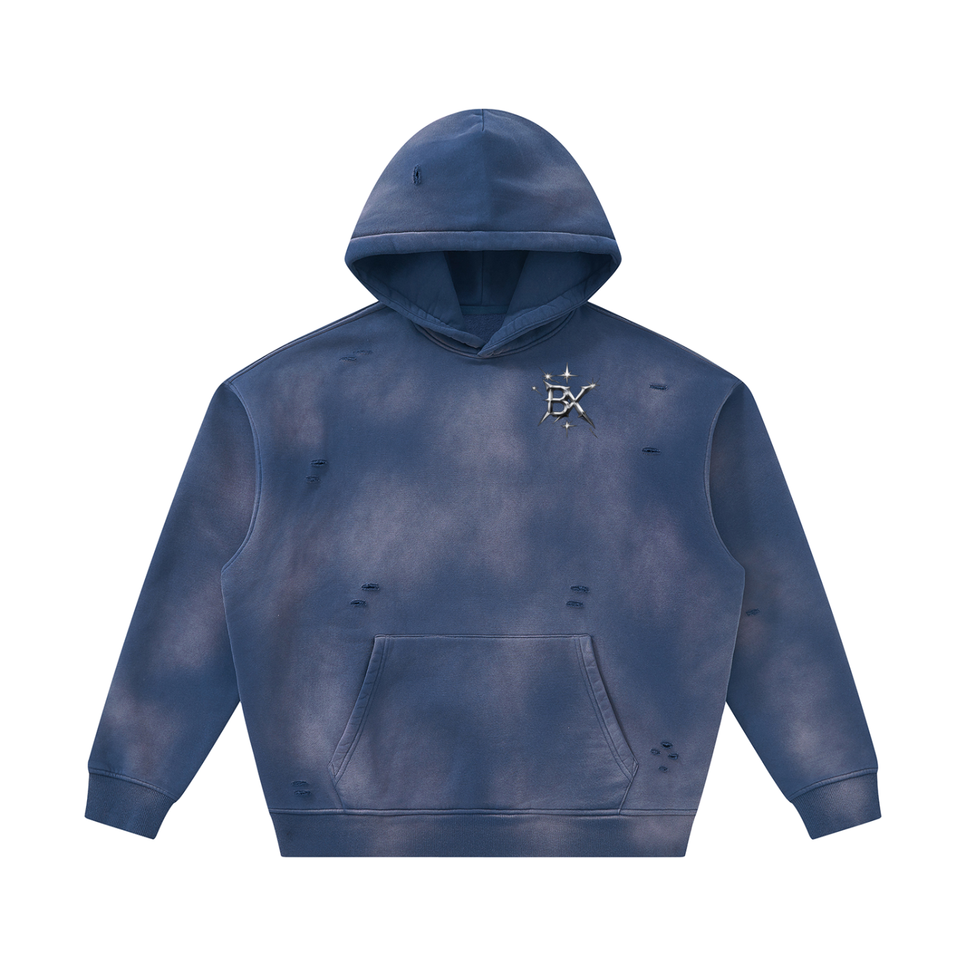 BX "Erosion-Core" Distressed hoodie