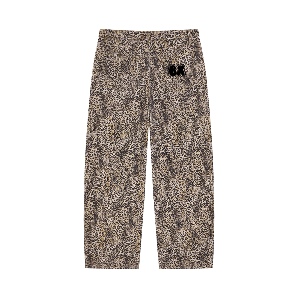 BX Leopard Wide Leg Jeans