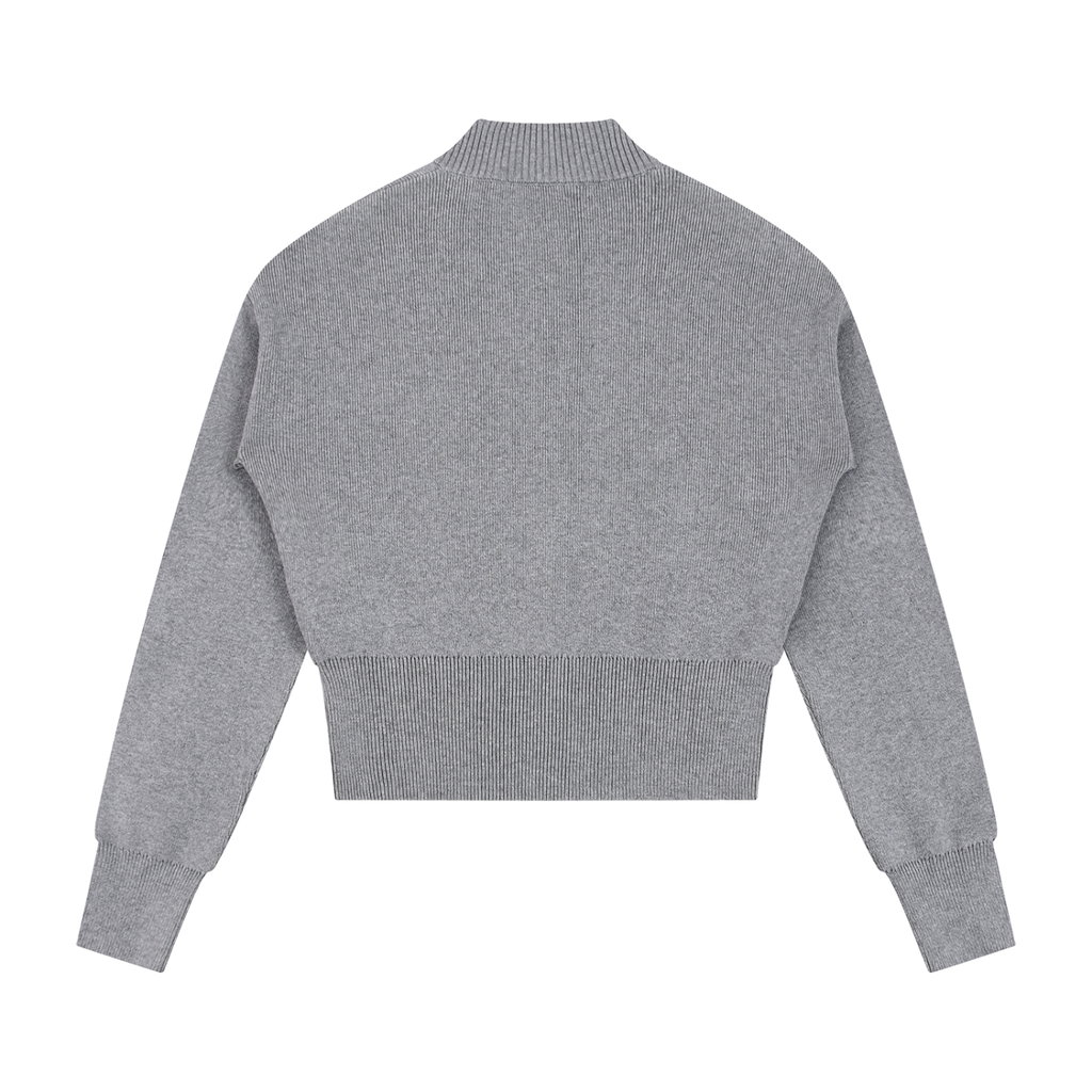 BX Mock Neck Zip Up Cardigan