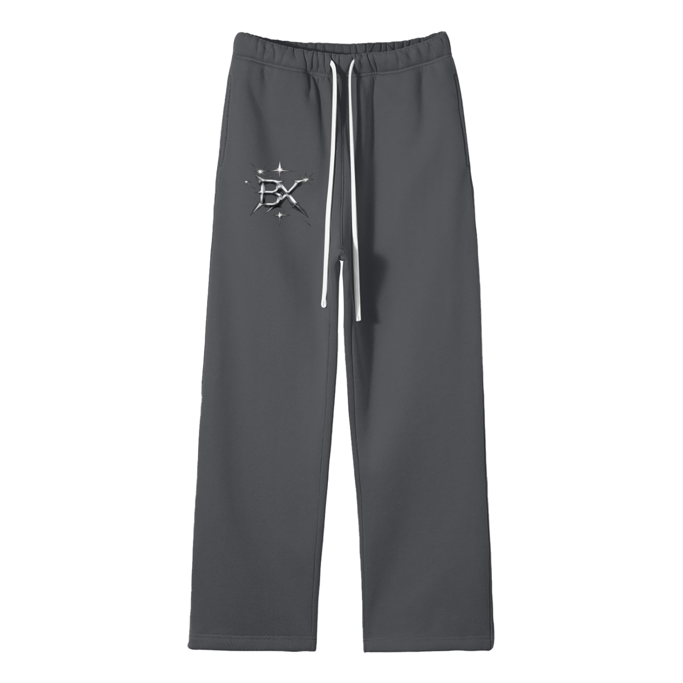 BX  Solid Color Fleece Straight Leg Pants