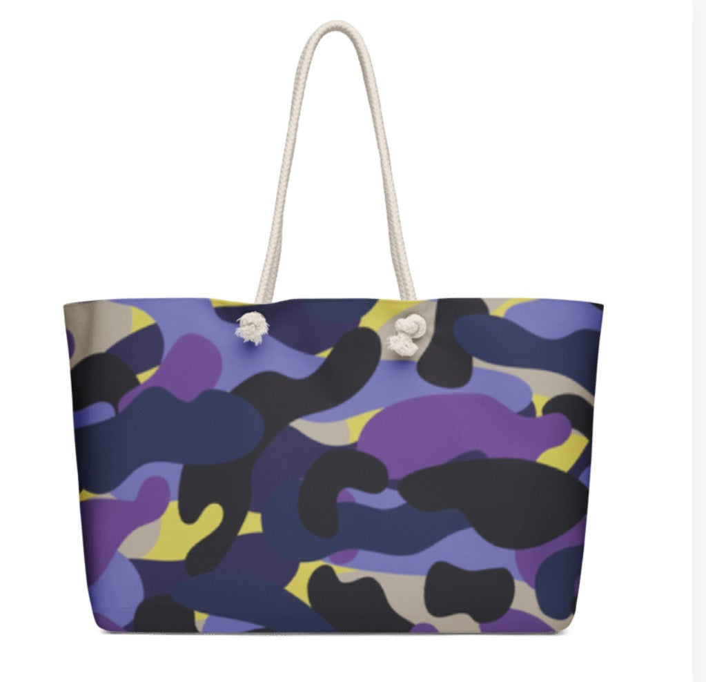 BX "Toxic-Camo" Luxury Oversized Weekender Tote Bag