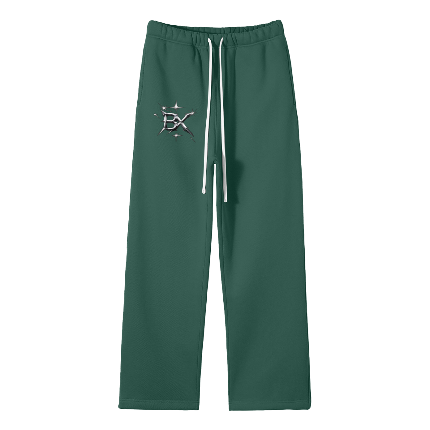 BX  Solid Color Fleece Straight Leg Pants