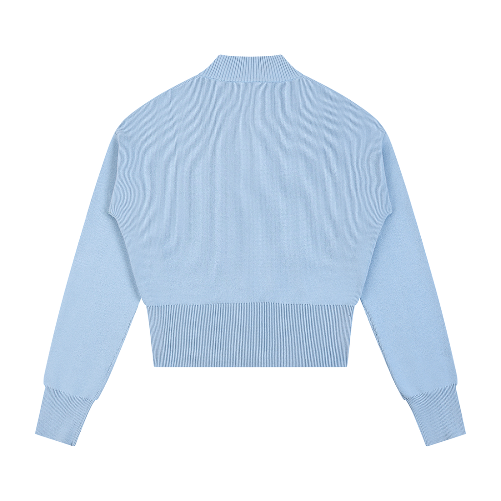 BX Mock Neck Zip Up Cardigan