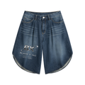 BX “REGNAL” Wide Leg Denim Shorts