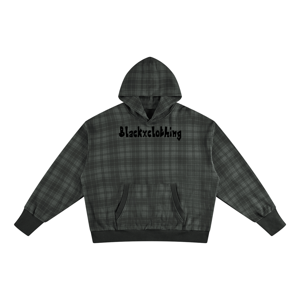 BX Plaid Color Block Hoodie