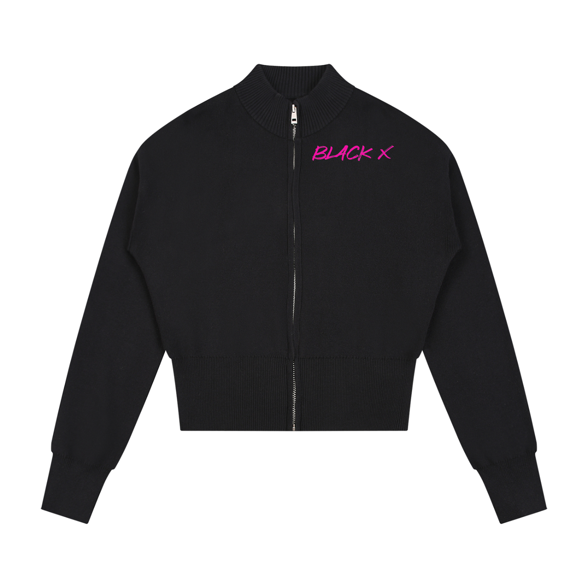 BX Mock Neck Zip Up Cardigan