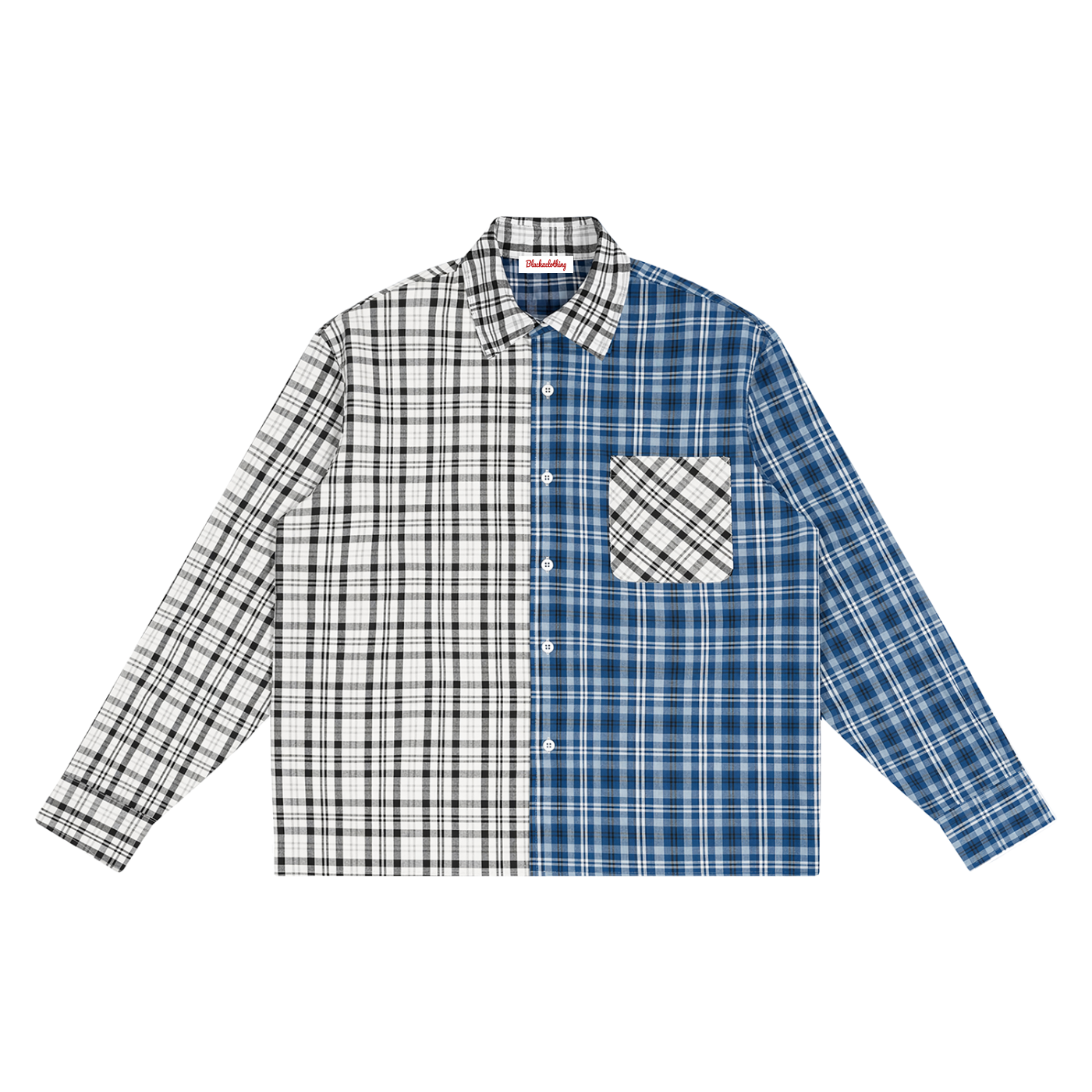 BX  Plaid Color Block Shirt