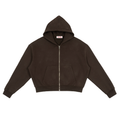Bx Fleece zip-Up Boxy Hoodie