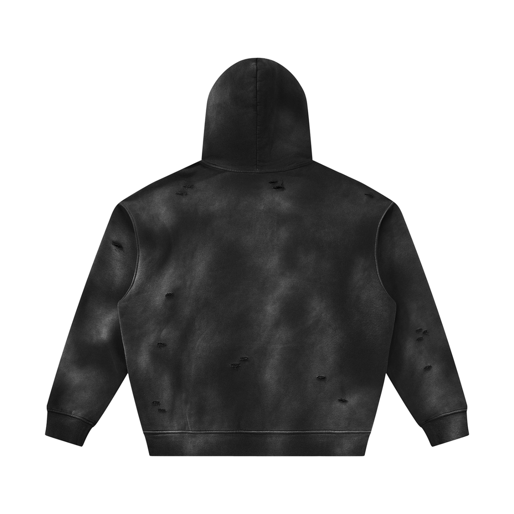 BX "Erosion-Core" Distressed hoodie
