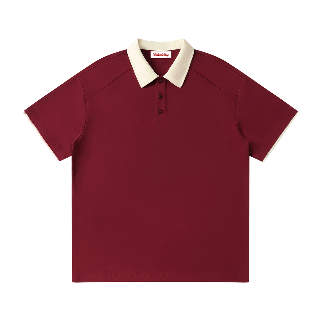 BX Contrast Collar Raglan Polo Shirt