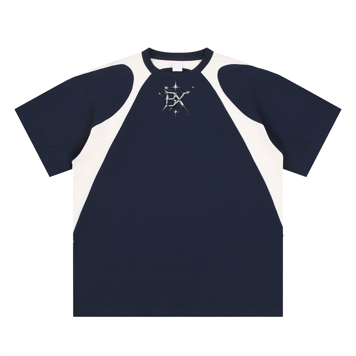 BX Contrast Panel Cotton T-Shirt