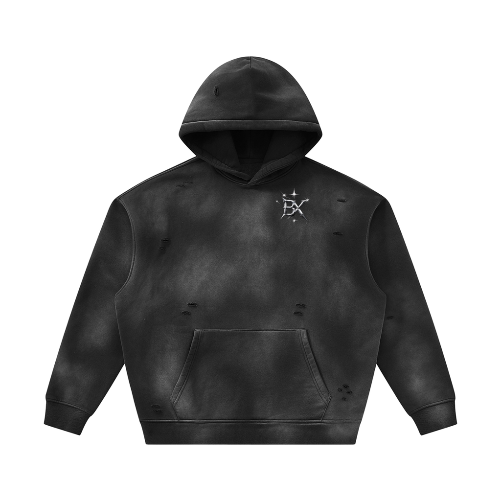 BX "Erosion-Core" Distressed hoodie