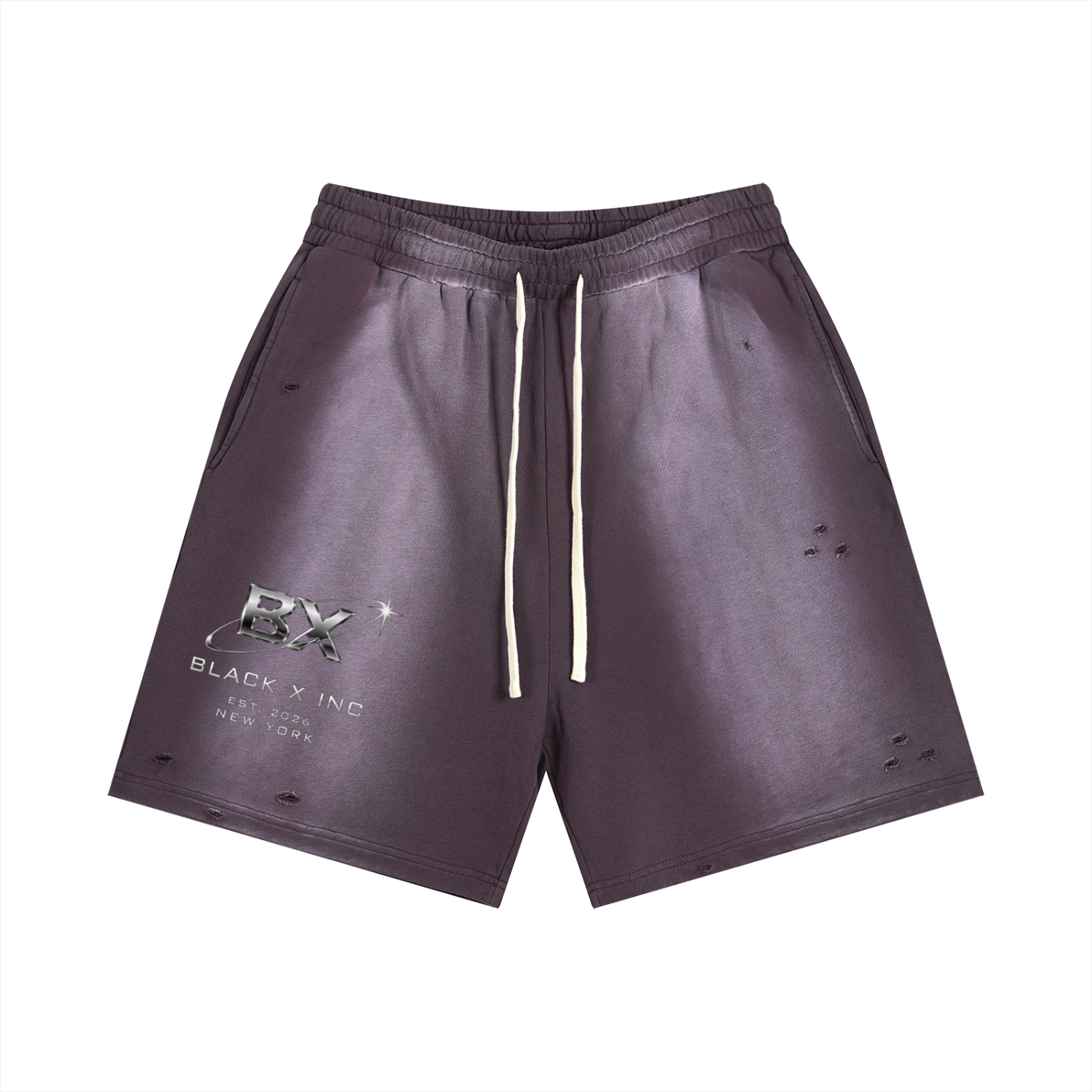 BX Sun Faded Distressed Shorts