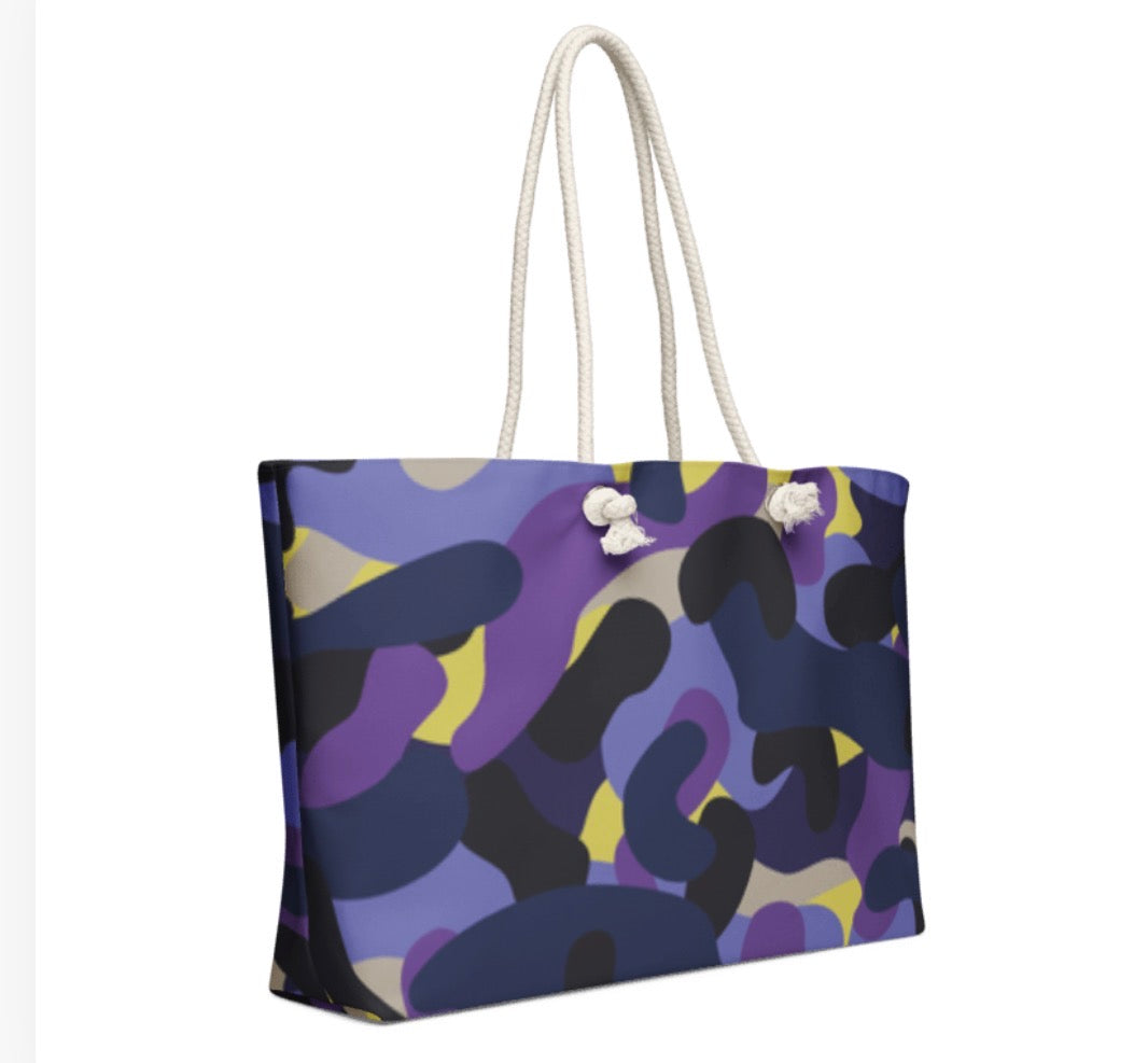 BX "Toxic-Camo" Luxury Oversized Weekender Tote Bag