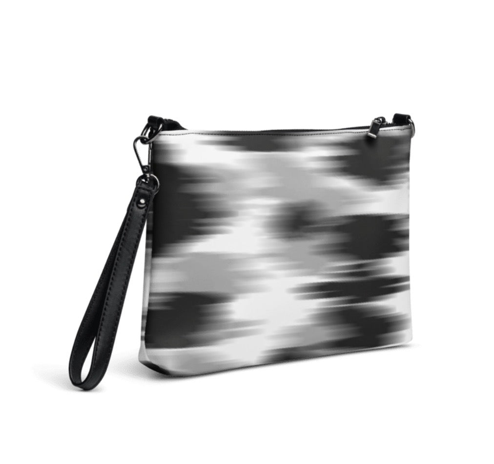 BX Cyber-Distortion Luxury Oversize Motion-Blur Zipper Pouch