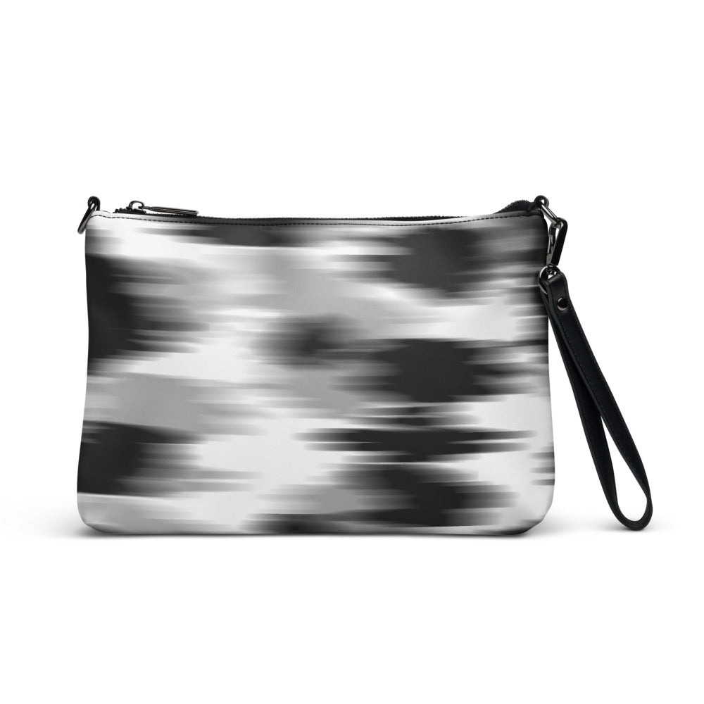 BX Cyber-Distortion Luxury Oversize Motion-Blur Zipper Pouch
