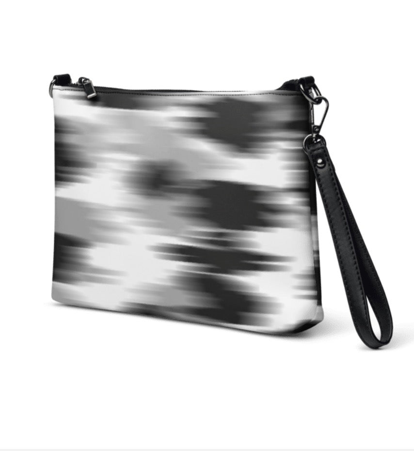 BX Cyber-Distortion Luxury Oversize Motion-Blur Zipper Pouch