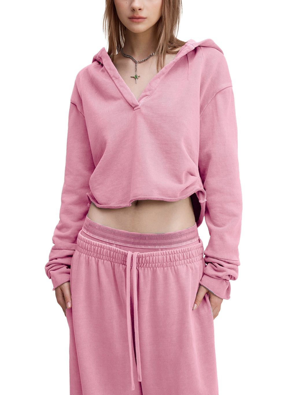 BX Vintage Washed Raw Edge Hoodie