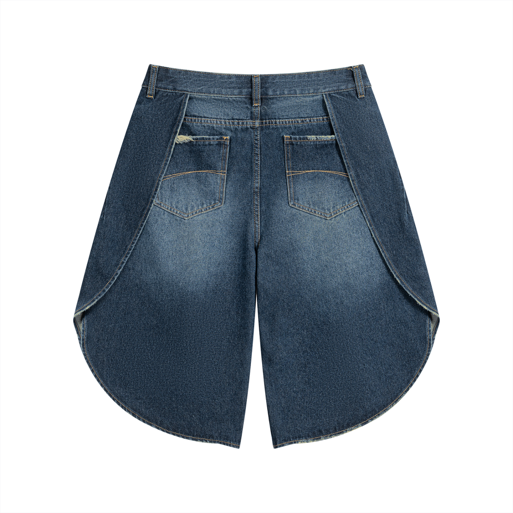 BX “REGNAL” Wide Leg Denim Shorts