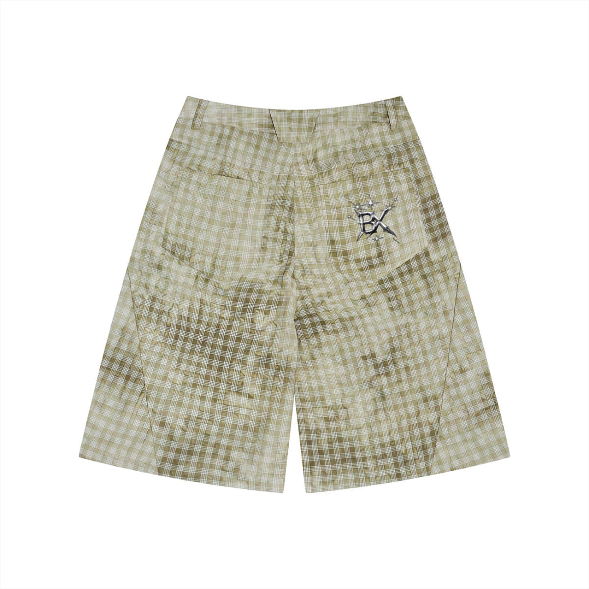 BX Vintage Wash Plaid Shorts