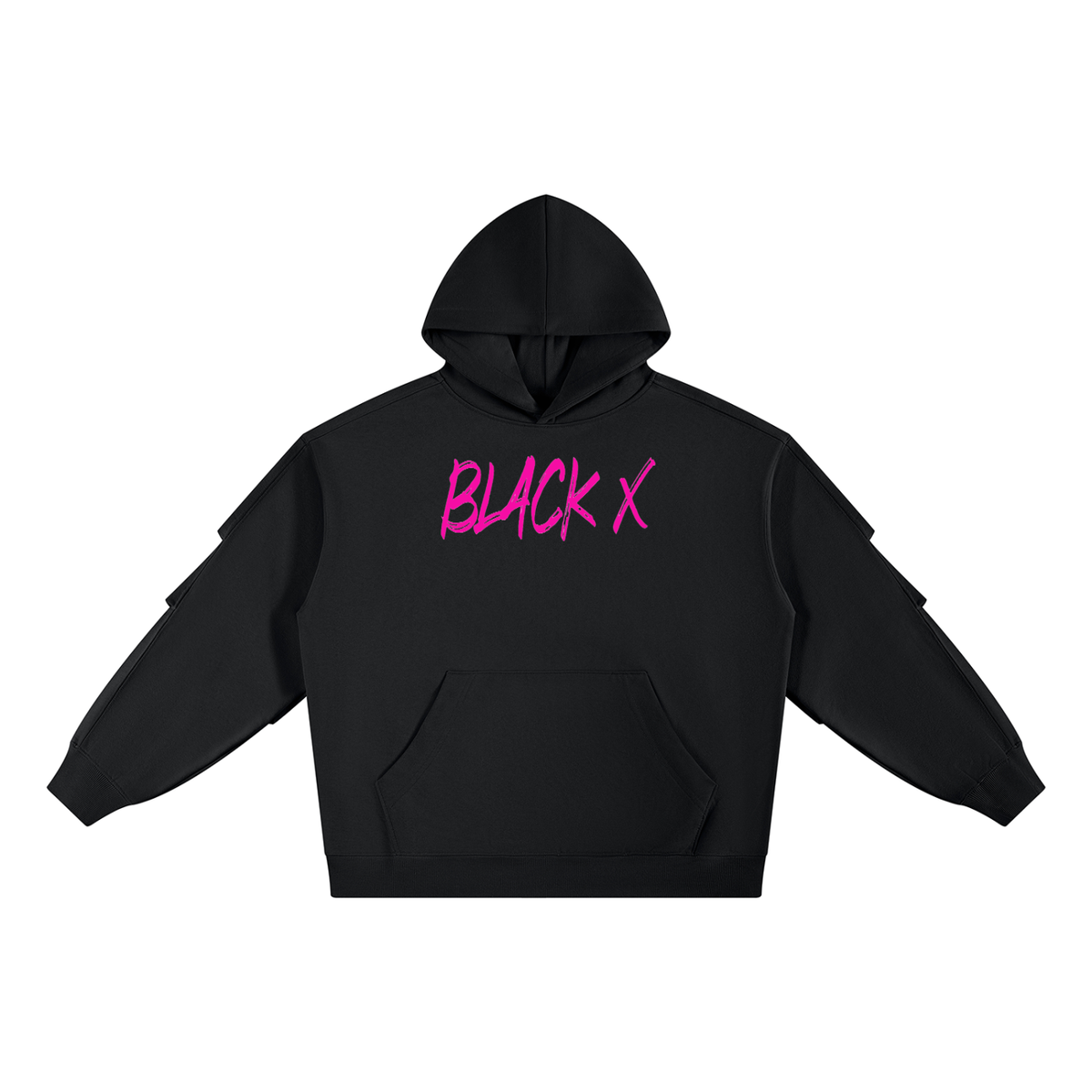 BX “Graffiti” Ruched Sleeves Hoodie