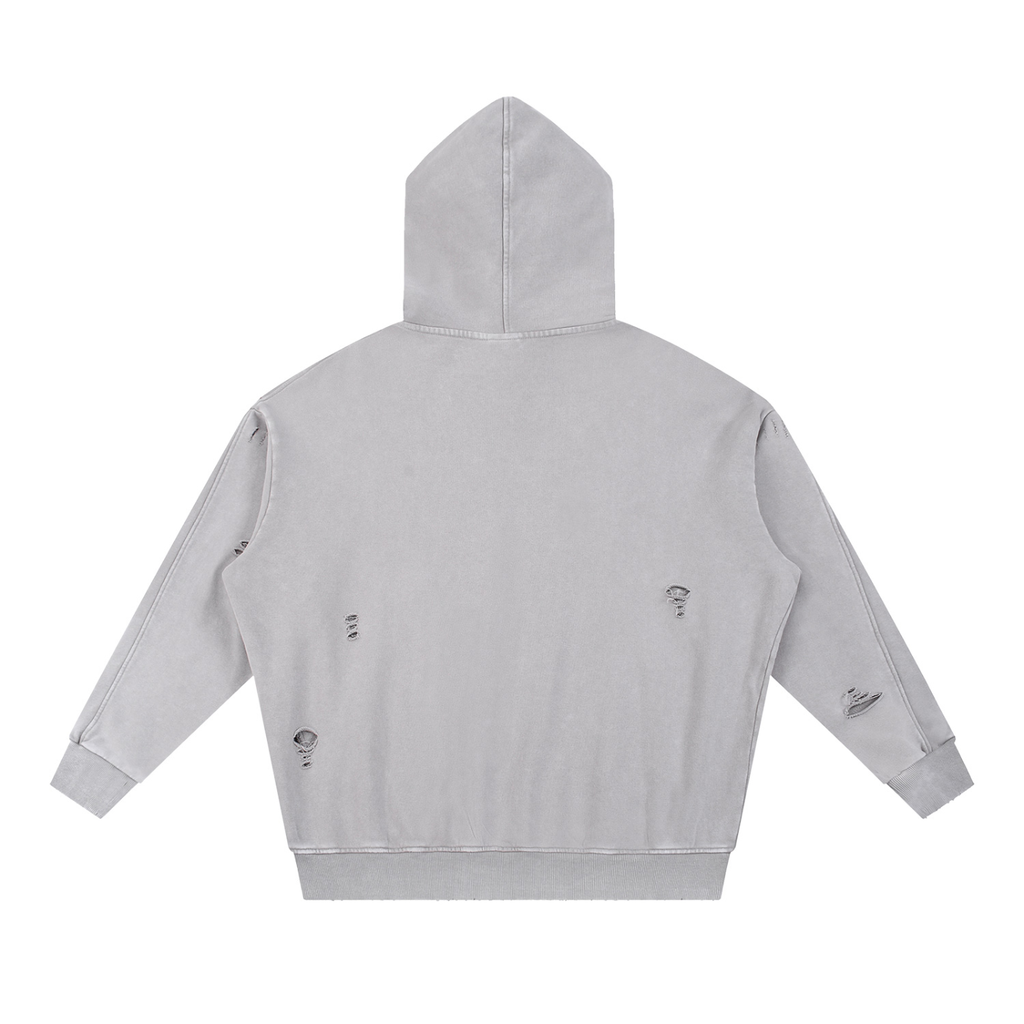 BX Distressed Panel Pocket Hoodie