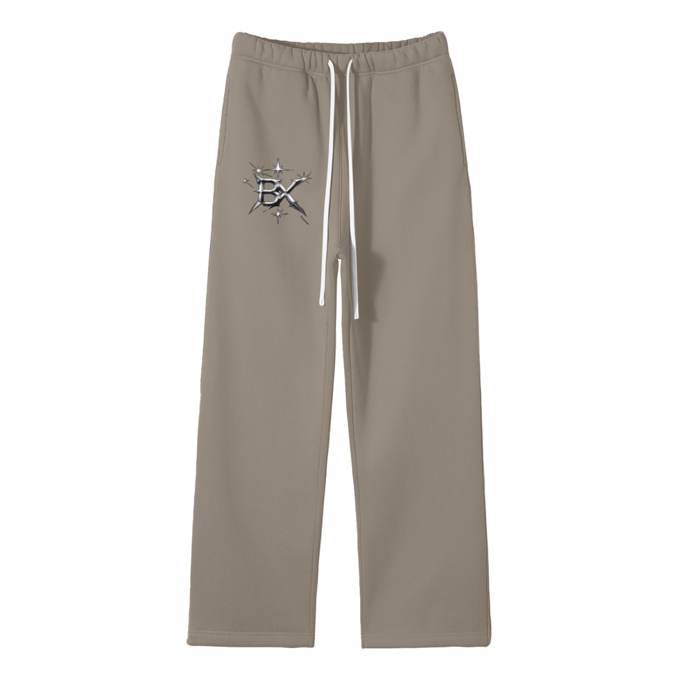 BX  Solid Color Fleece Straight Leg Pants