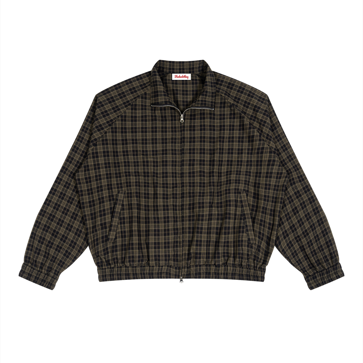 BX Unisex Plaid Full-Zip Track Jacket