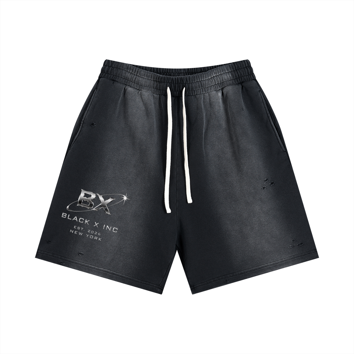 BX Sun Faded Distressed Shorts