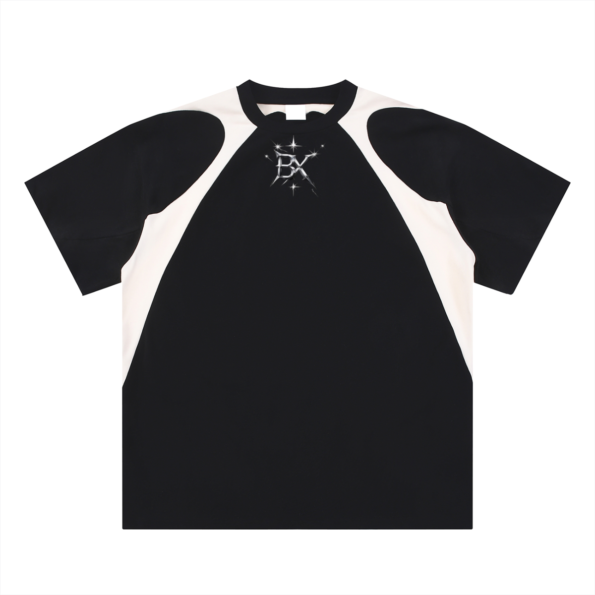 BX Contrast Panel Cotton T-Shirt