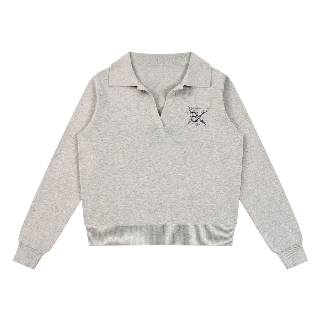 BX Collared Pullover Knit Sweater
