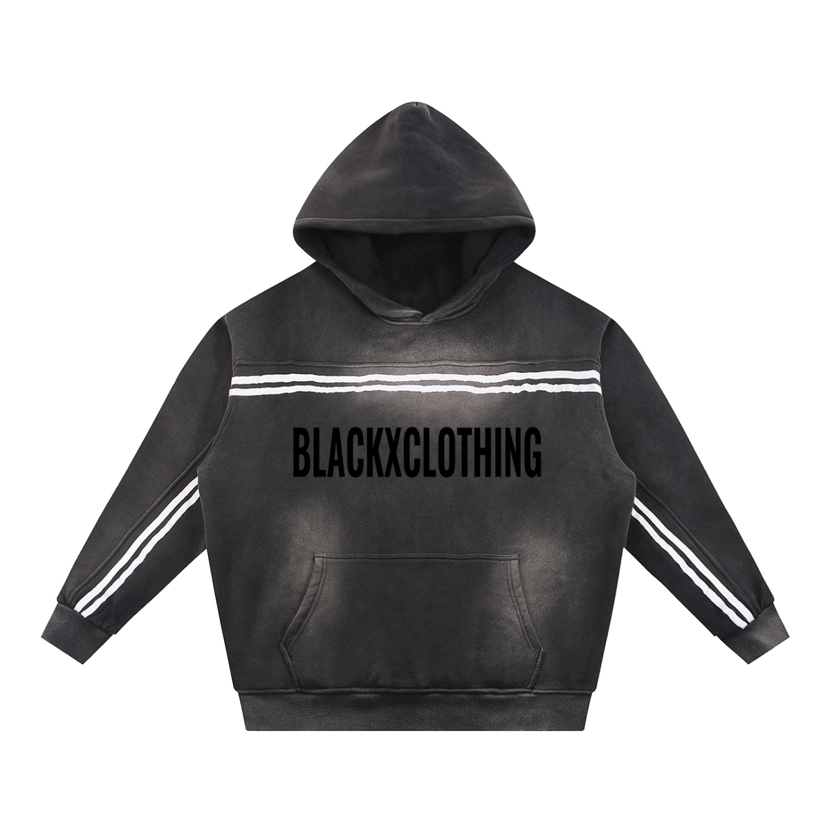 BX Contrast Tape Fleece Hoodie