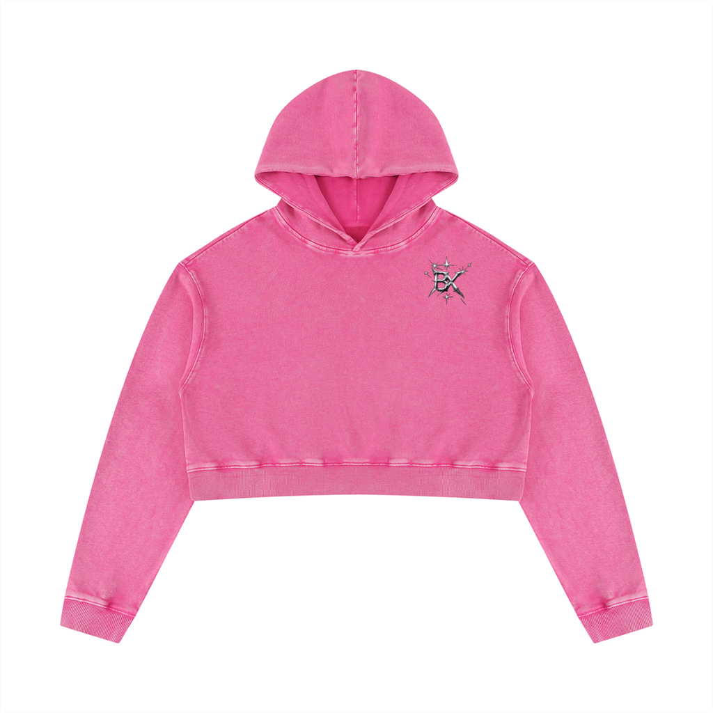 BX Mineral Washed Crop Hoodie