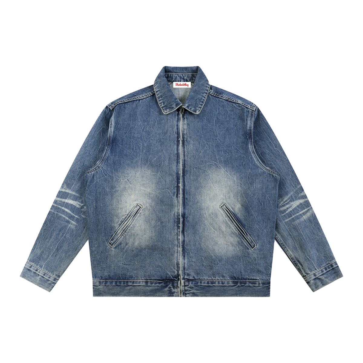 BX Vintage Wash Zip Up Denim Jacket